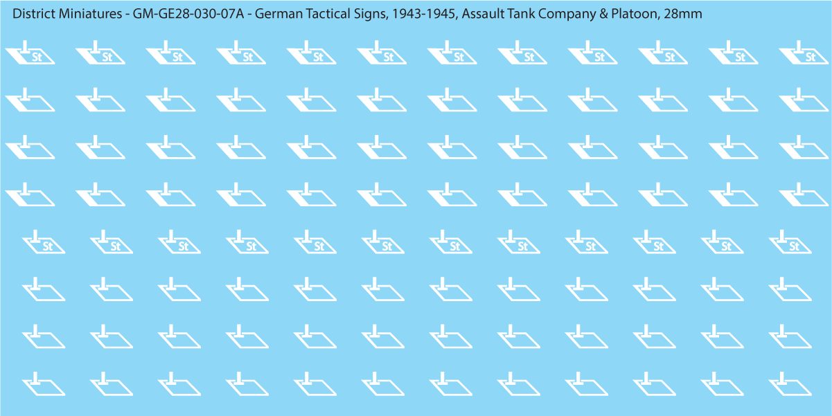WW2 German - German Tactical Signs, 1943-1945 (Multiple Options), 28mm