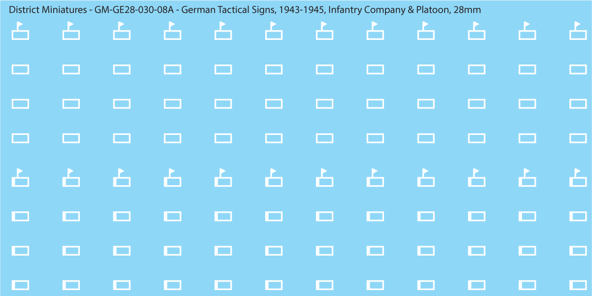 WW2 German - German Tactical Signs, 1943-1945 (Multiple Options), 28mm