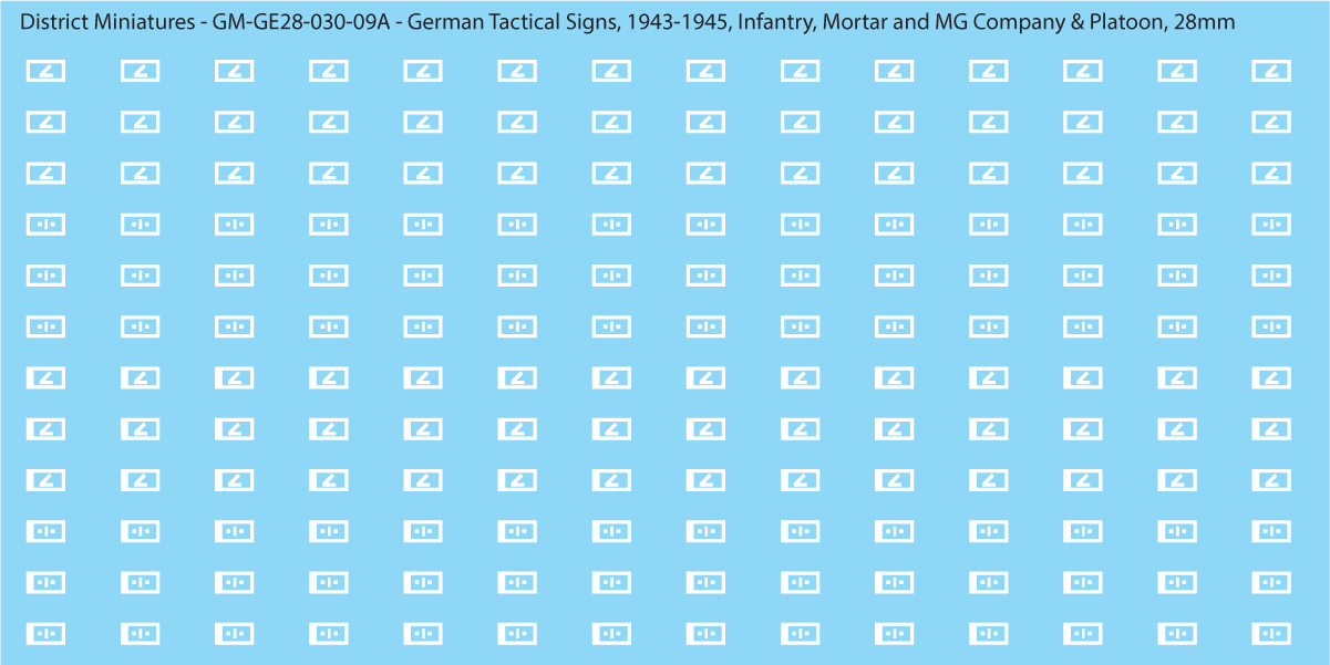 WW2 German - German Tactical Signs, 1943-1945 (Multiple Options), 28mm