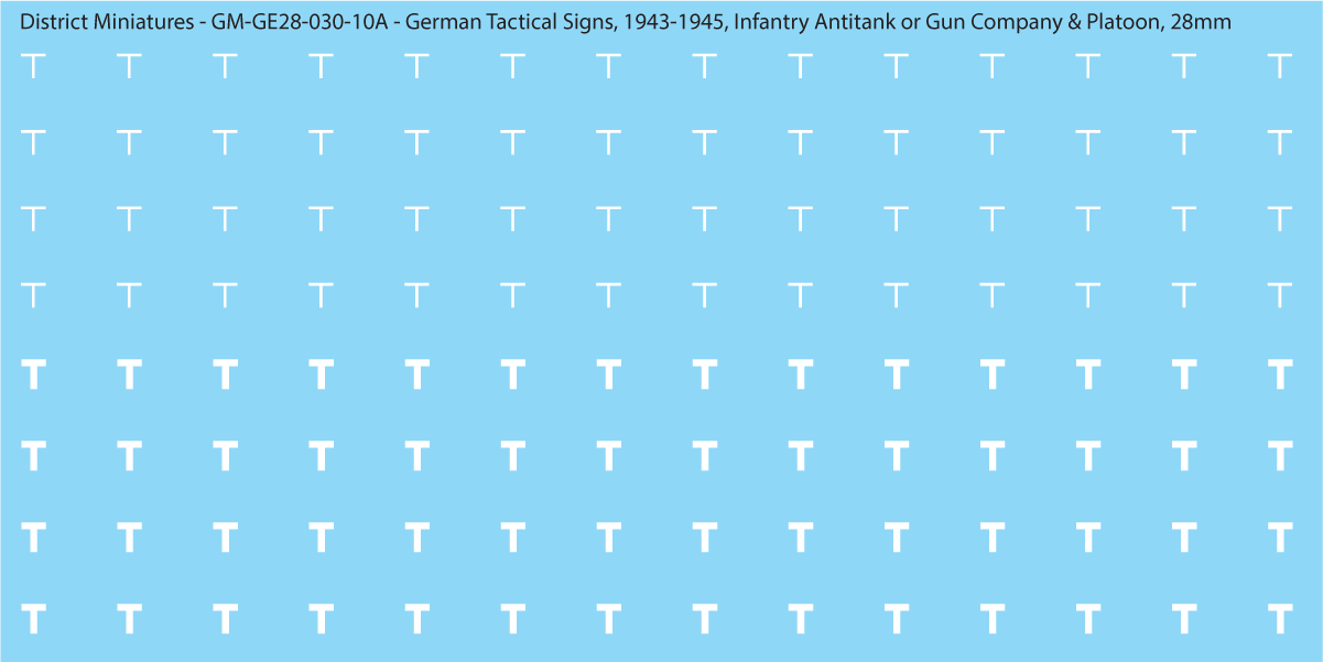 WW2 German - German Tactical Signs, 1943-1945 (Multiple Options), 28mm