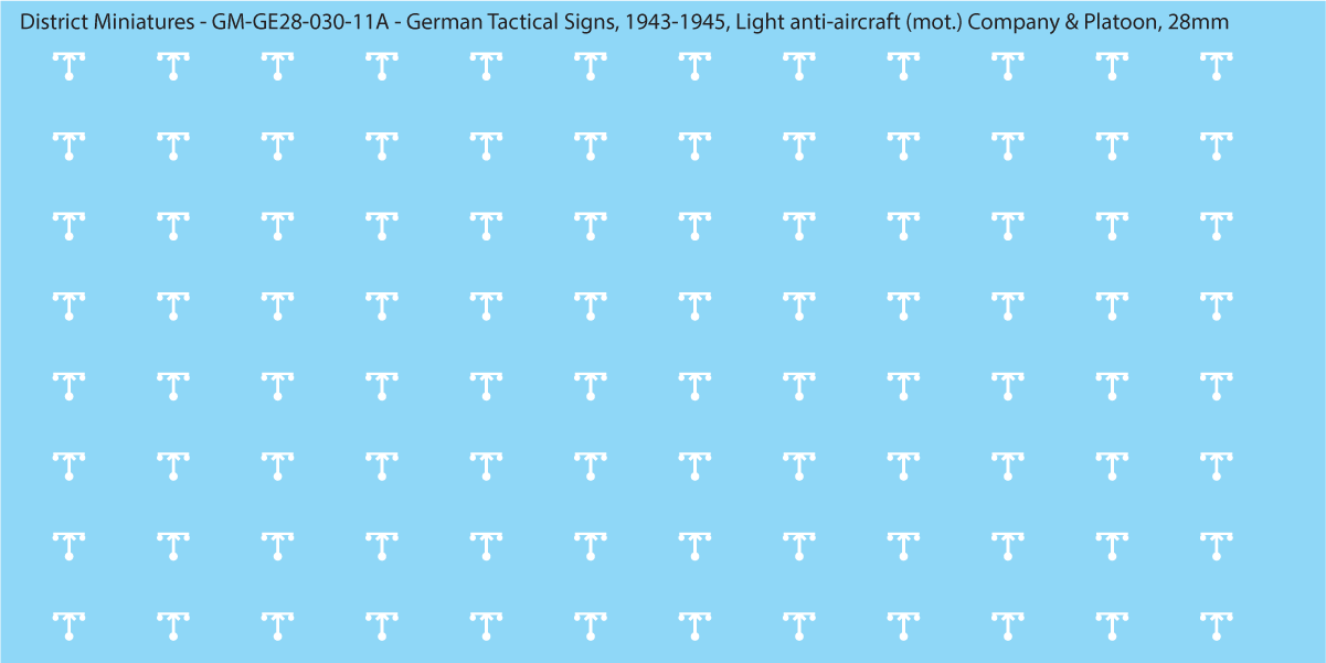WW2 German - German Tactical Signs, 1943-1945 (Multiple Options), 28mm