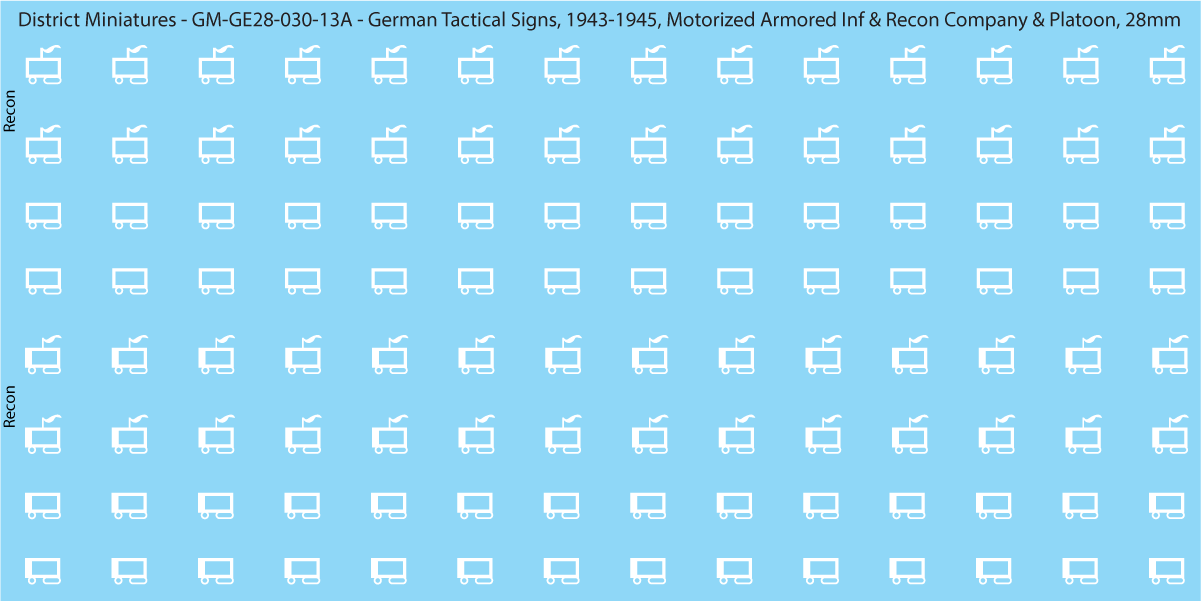 WW2 German - German Tactical Signs, 1943-1945 (Multiple Options), 28mm