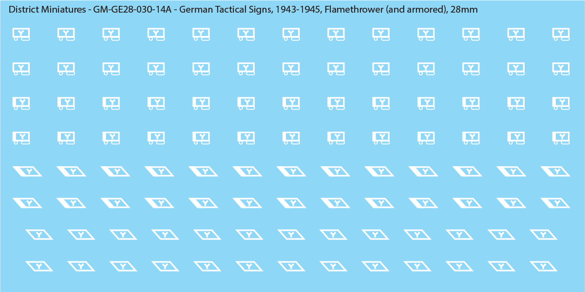 WW2 German - German Tactical Signs, 1943-1945 (Multiple Options), 28mm