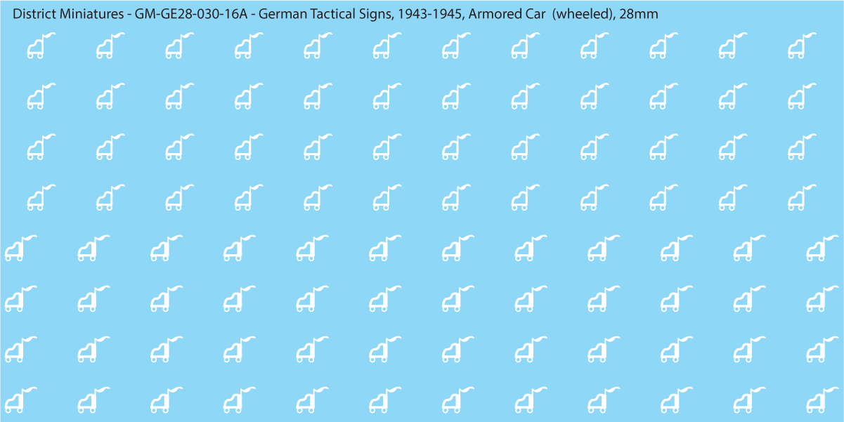 WW2 German - German Tactical Signs, 1943-1945 (Multiple Options), 28mm