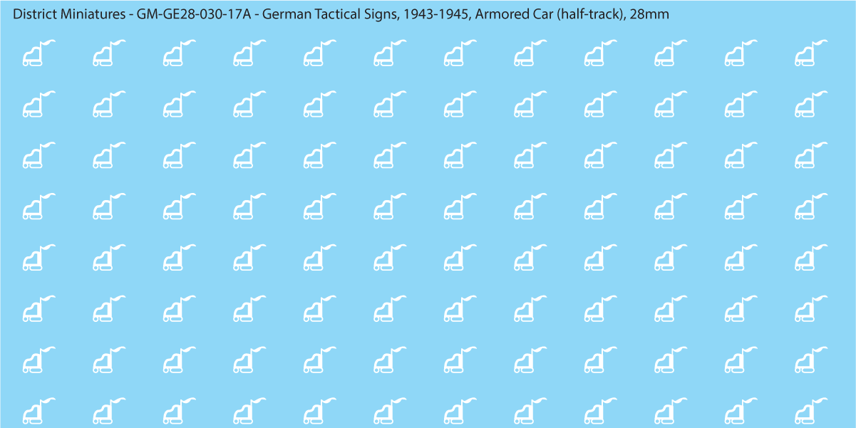 WW2 German - German Tactical Signs, 1943-1945 (Multiple Options), 28mm