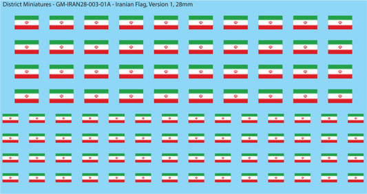 Iranian Flag, 28mm