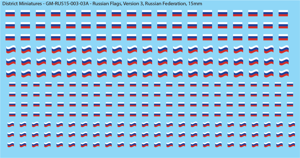 Russian Flags, 15mm