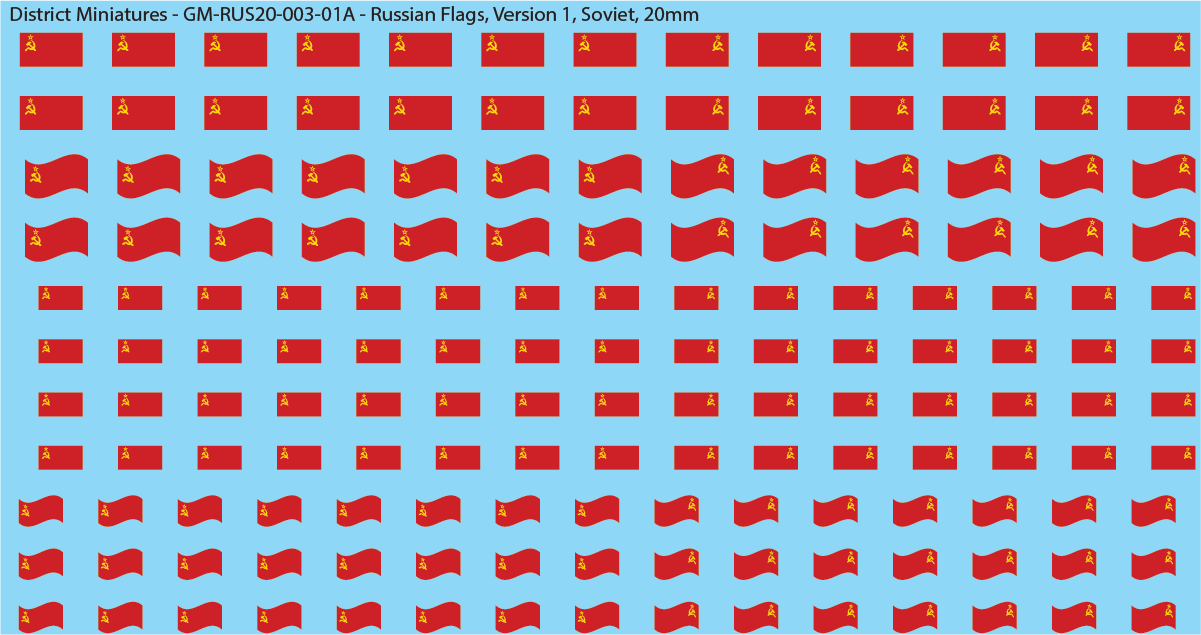 Russian Flags, 20mm