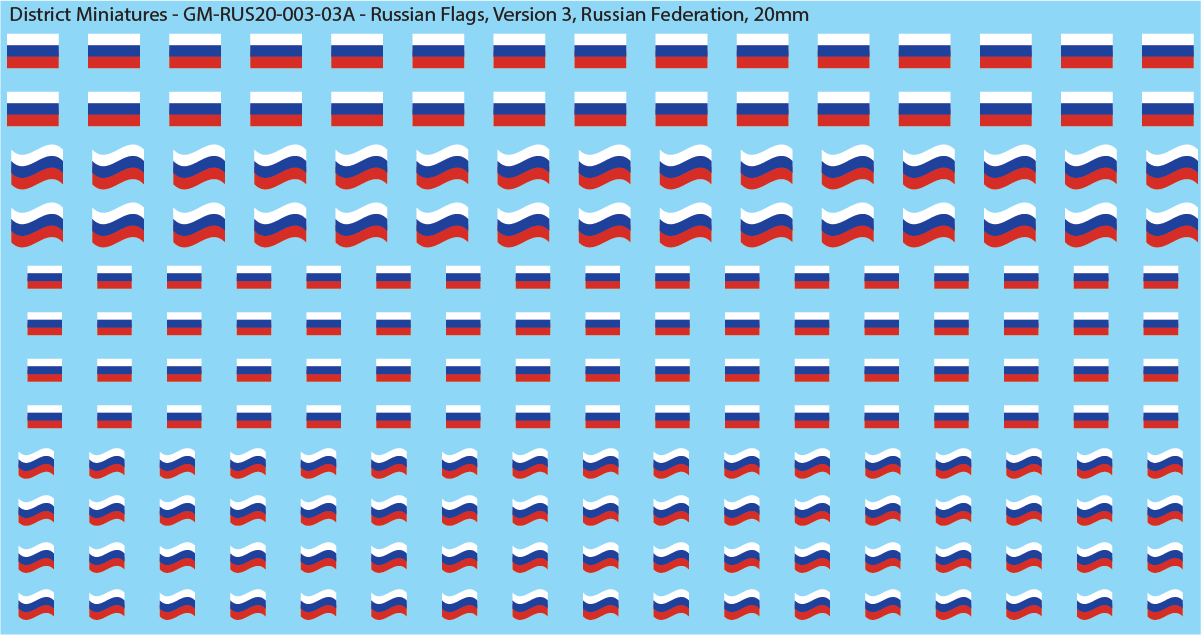 Russian Flags, 20mm