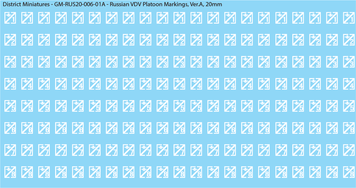 Russian VDV Platoon Vehicle Markings, 20mm