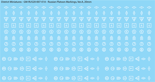 Russian Platoon Vehicle Markings, 20mm