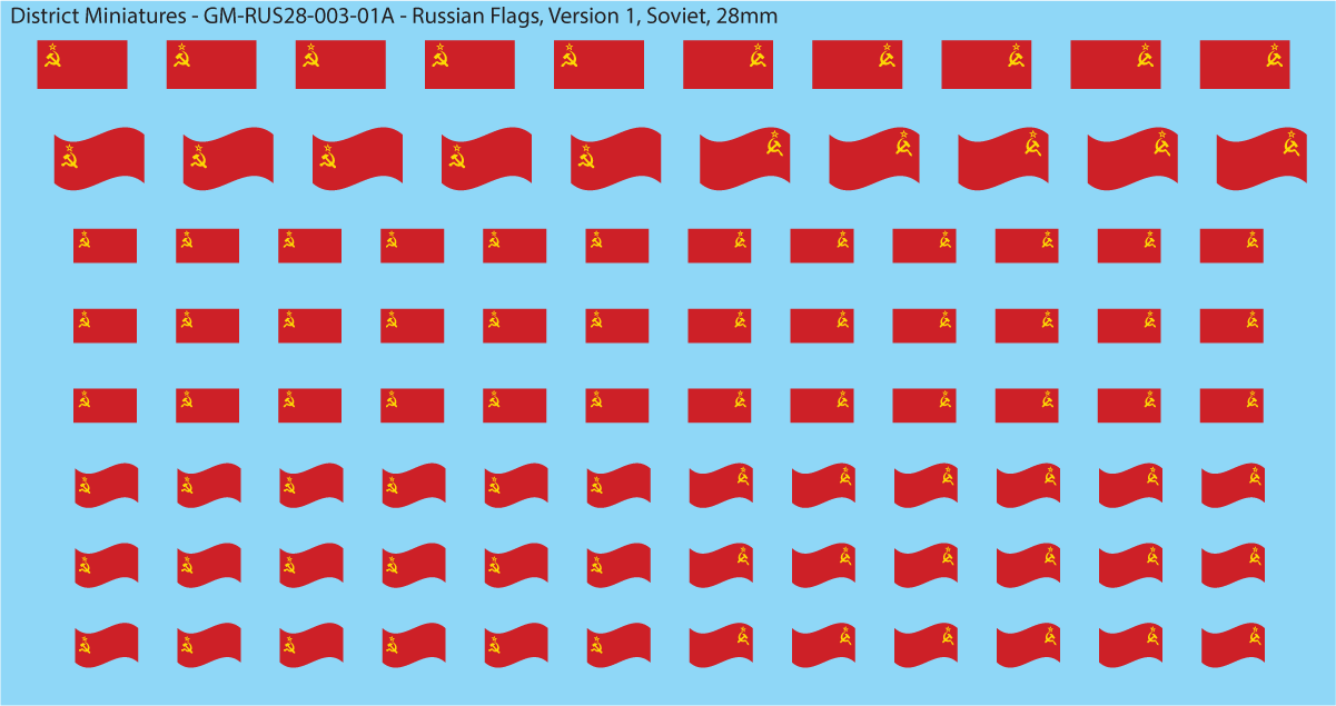 Russian Flags, 28mm