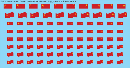 Russian Flags, 28mm