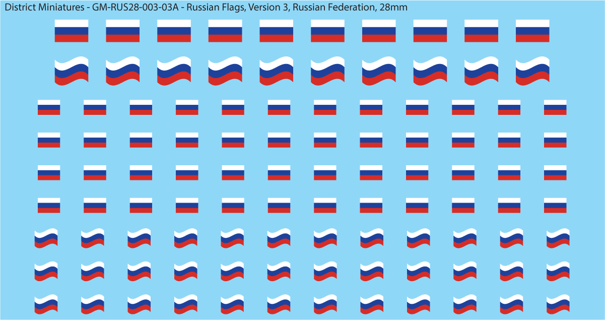 Russian Flags, 28mm