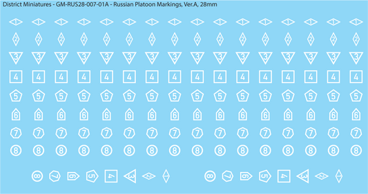 Russian Platoon Vehicle Markings, 28mm