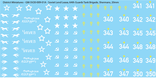 Soviet Lend Lease (Multiple Options), 20mm Decals