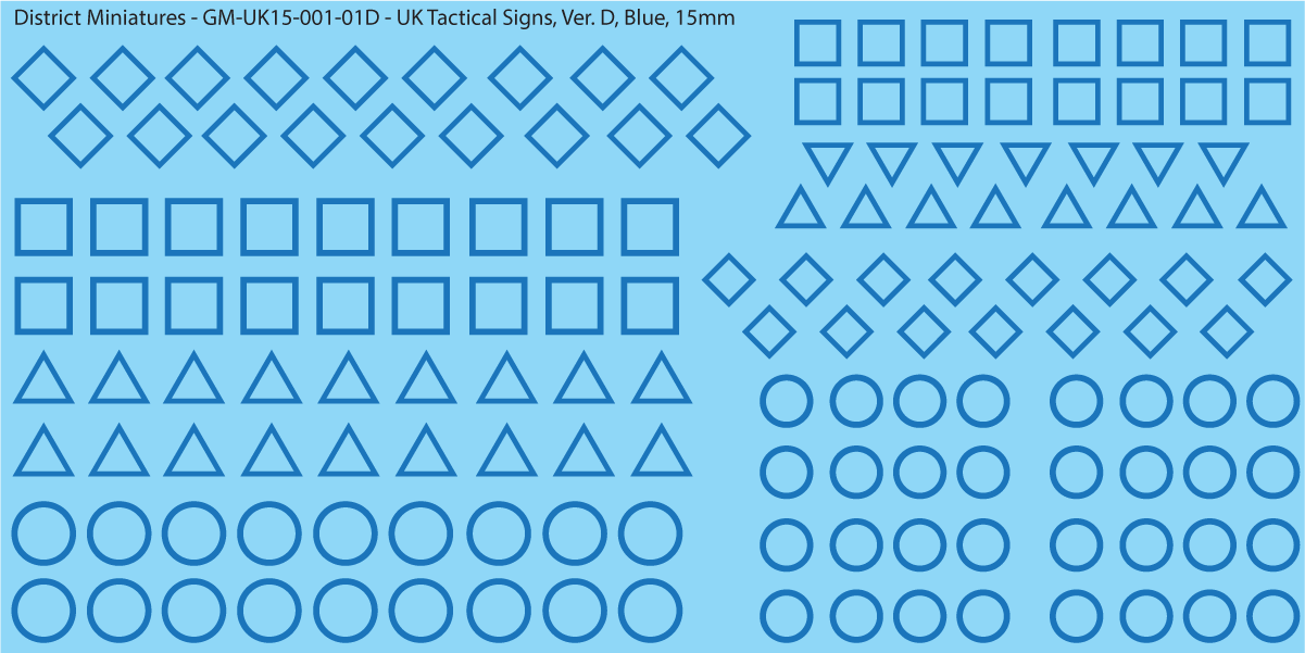 WW2 British - Tactical Signs, 15mm Decals