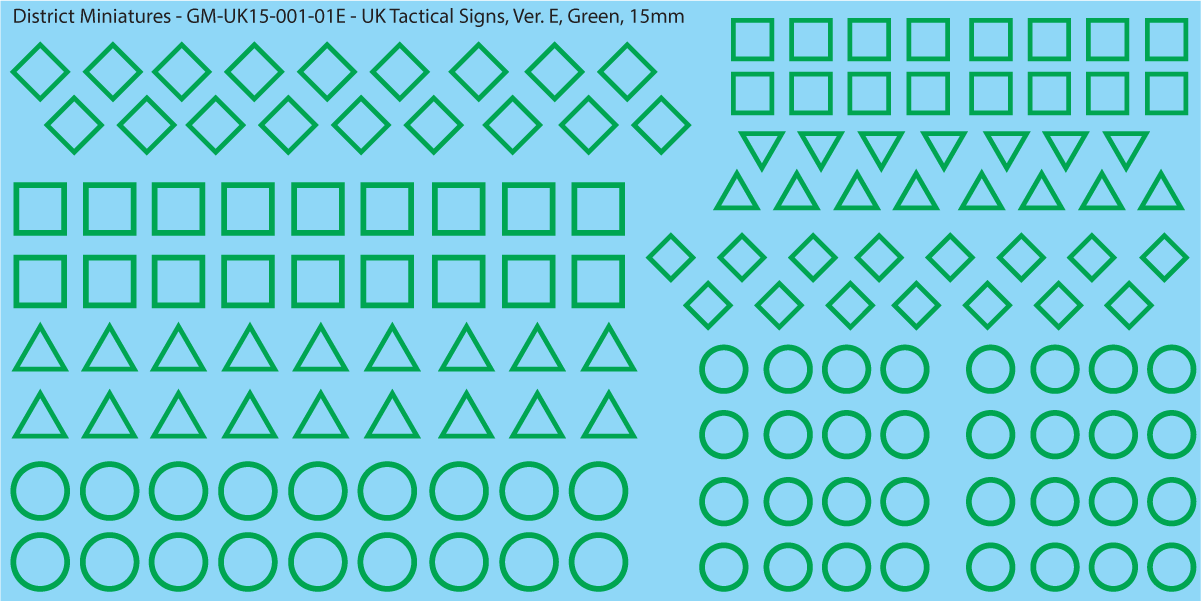 WW2 British - Tactical Signs, 15mm Decals