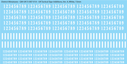 WW2 British - Tactical Sign Additions, 15mm Decals