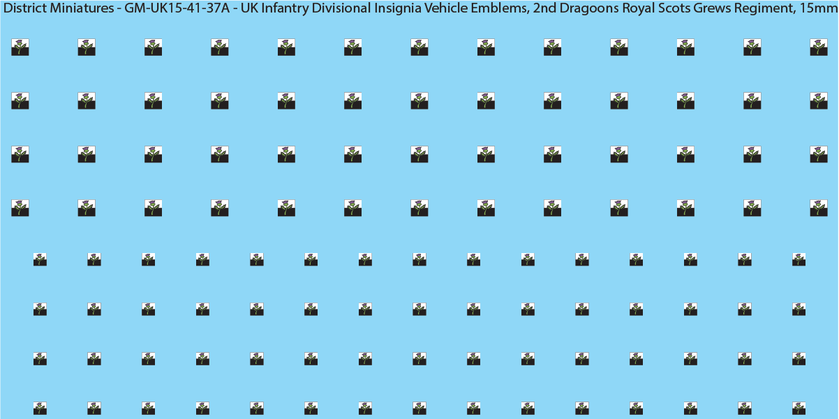 WW2 British - UK Infantry Divisions (Vehicles) #1, 15mm Decals