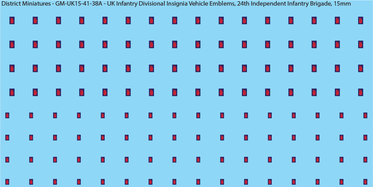 WW2 British - UK Infantry Divisions (Vehicles) #1, 15mm Decals