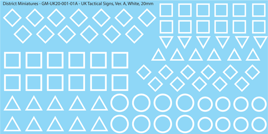 WW2 British - Tactical Signs, 20mm Decals