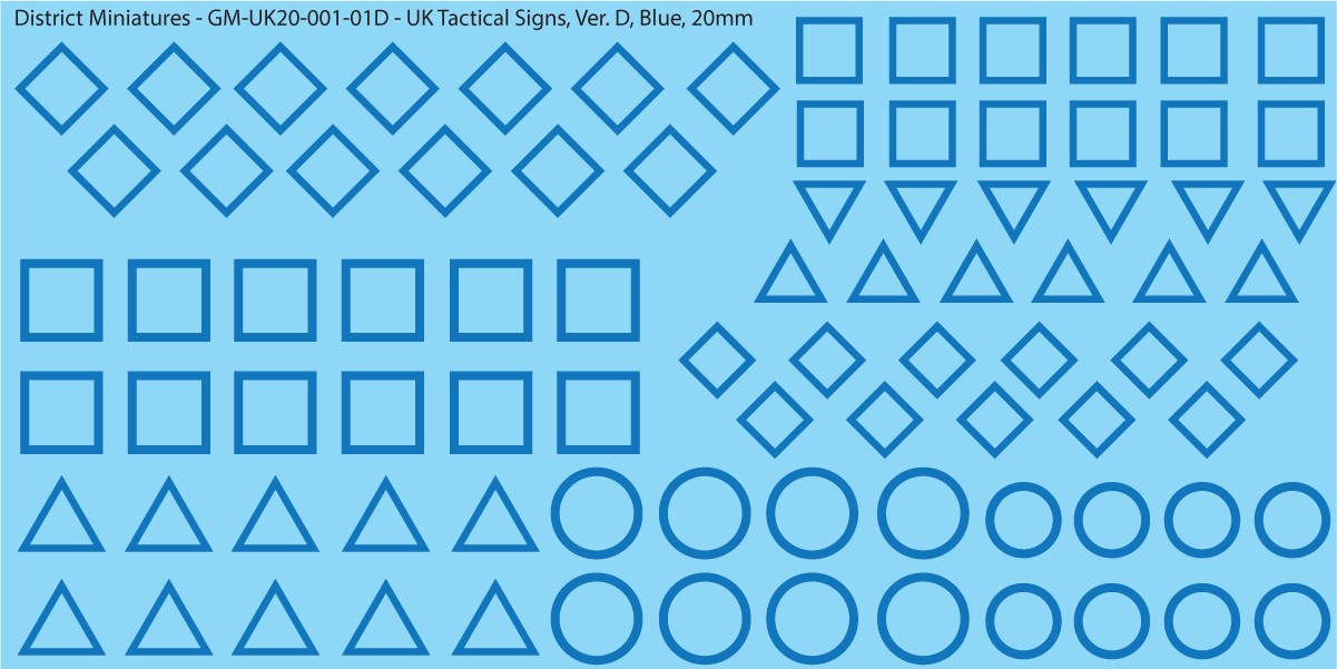 WW2 British - Tactical Signs, 20mm Decals