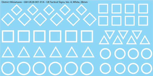WW2 British - Tactical Signs, 28mm Decals