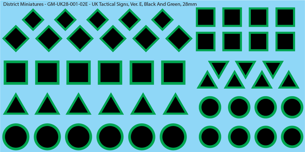 WW2 British - Tactical Signs, 28mm Decals