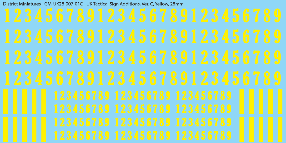 WW2 British - Tactical Sign Additions, 28mm Decals