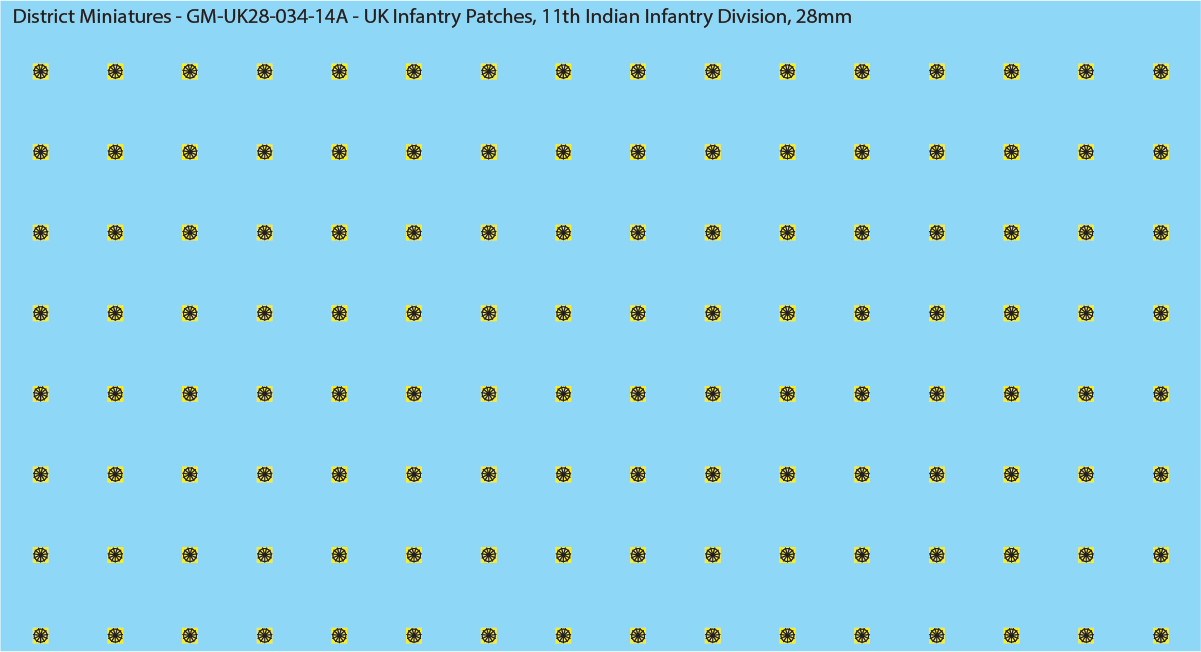 WW2 British - UK Infantry Patches (Multiple Options), 28mm Decals