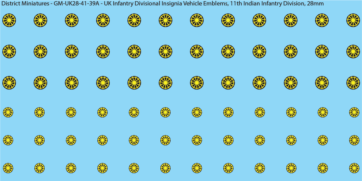 WW2 British - UK Infantry Divisions (Vehicles) #1, 28mm Decals