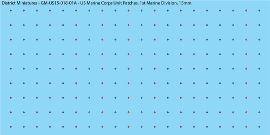 WW2 US - US Marine Unit Patches (Multiple Options), 15mm Decals