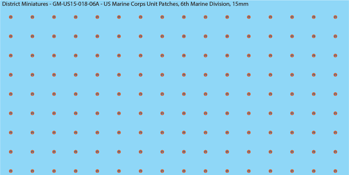 WW2 US - US Marine Unit Patches (Multiple Options), 15mm Decals