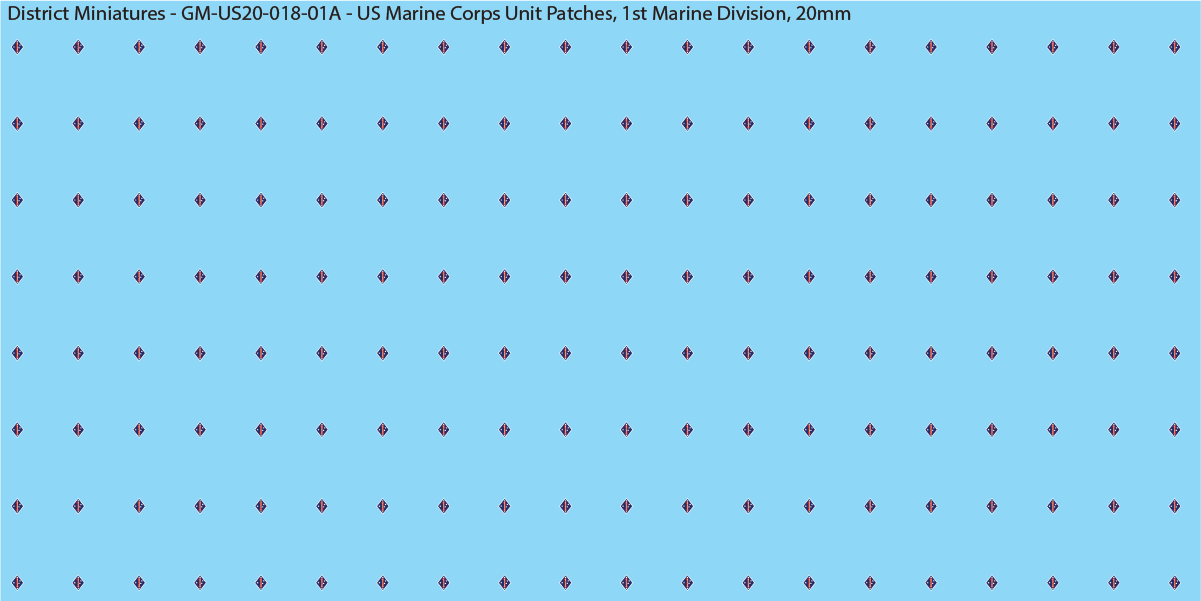 WW2 US - US Marine Unit Patches (Multiple Options), 20mm Decals