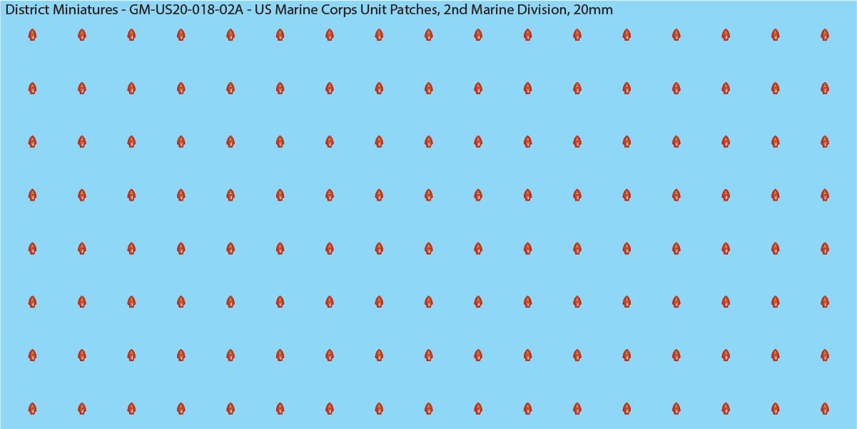 WW2 US - US Marine Unit Patches (Multiple Options), 20mm Decals