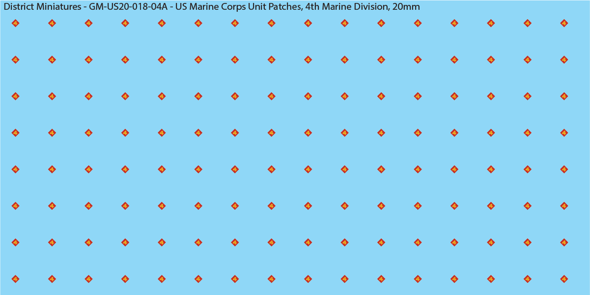 WW2 US - US Marine Unit Patches (Multiple Options), 20mm Decals