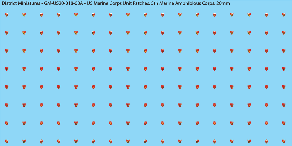 WW2 US - US Marine Unit Patches (Multiple Options), 20mm Decals