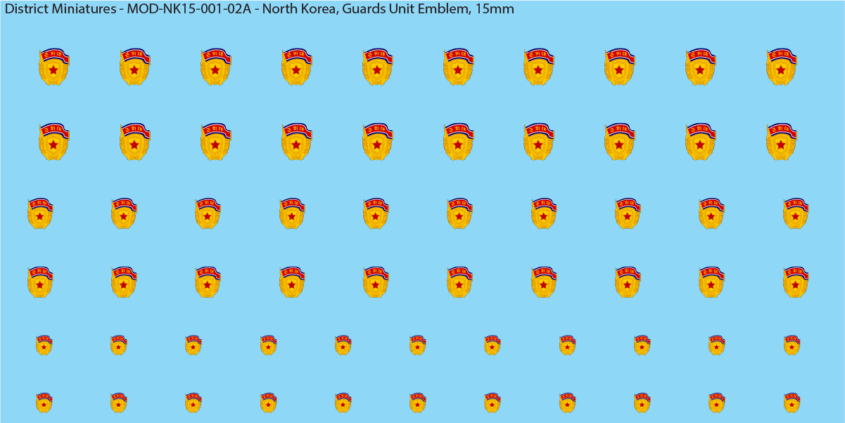 North Korea, Guards Unit Emblem, 15mm Decals