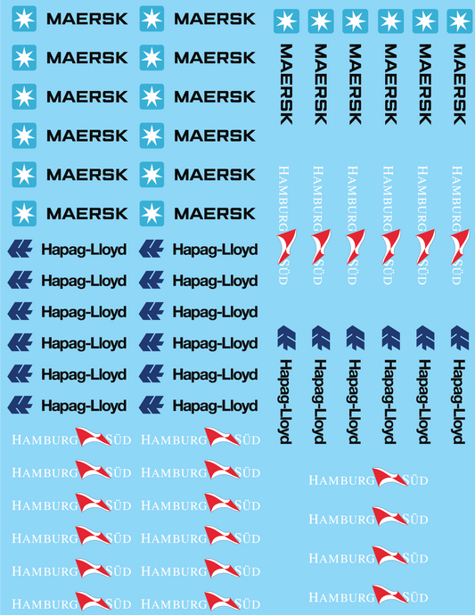 Shipping Container Company Logos (Multiple Options), 15mm