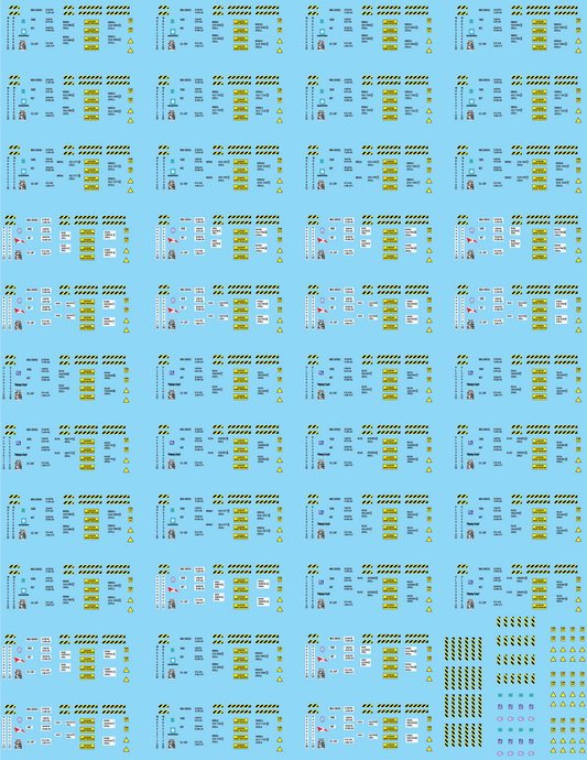 Shipping Container Information Decals (Multiple Options), 15mm