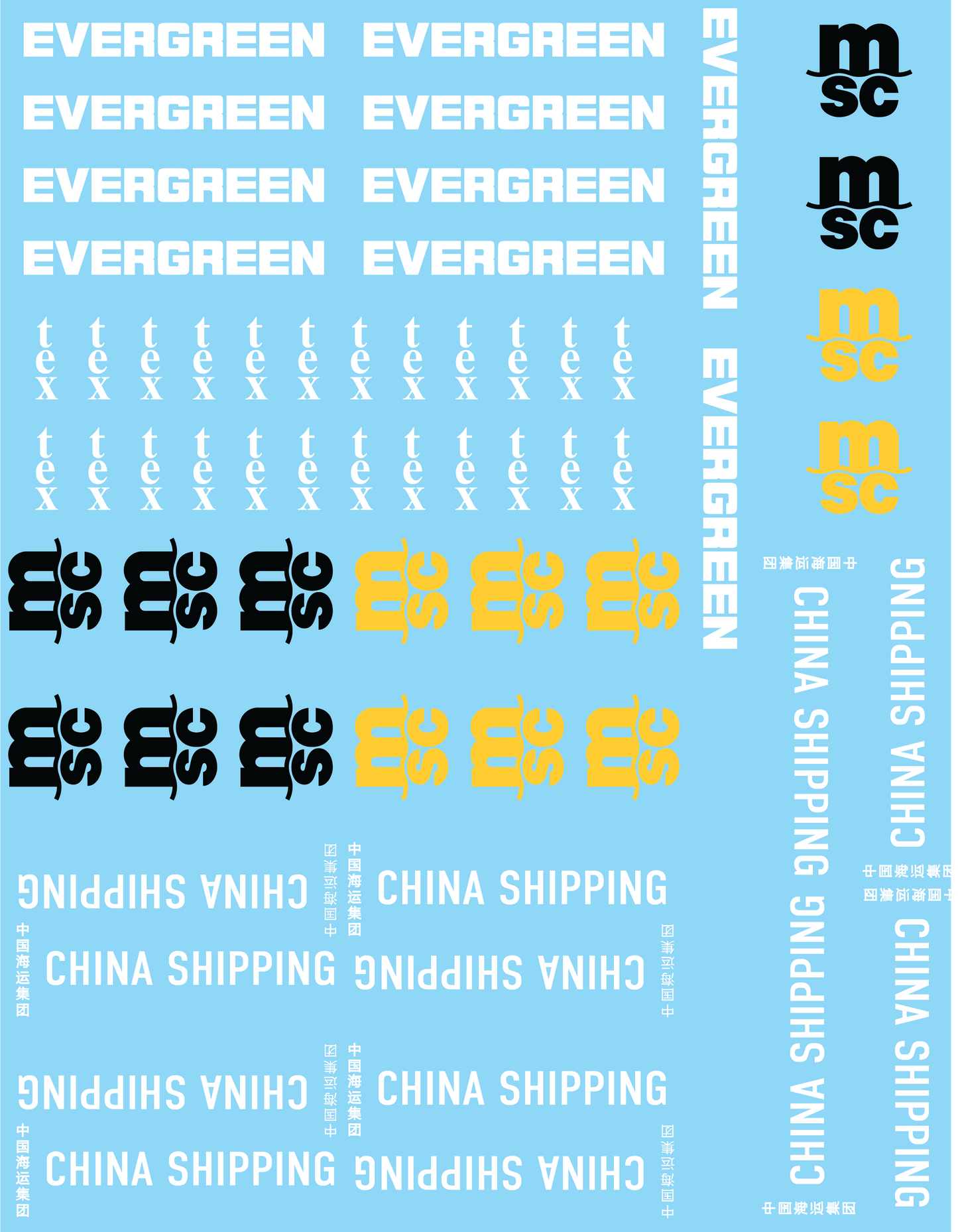 Shipping Container Company Logos (Multiple Options), 20mm