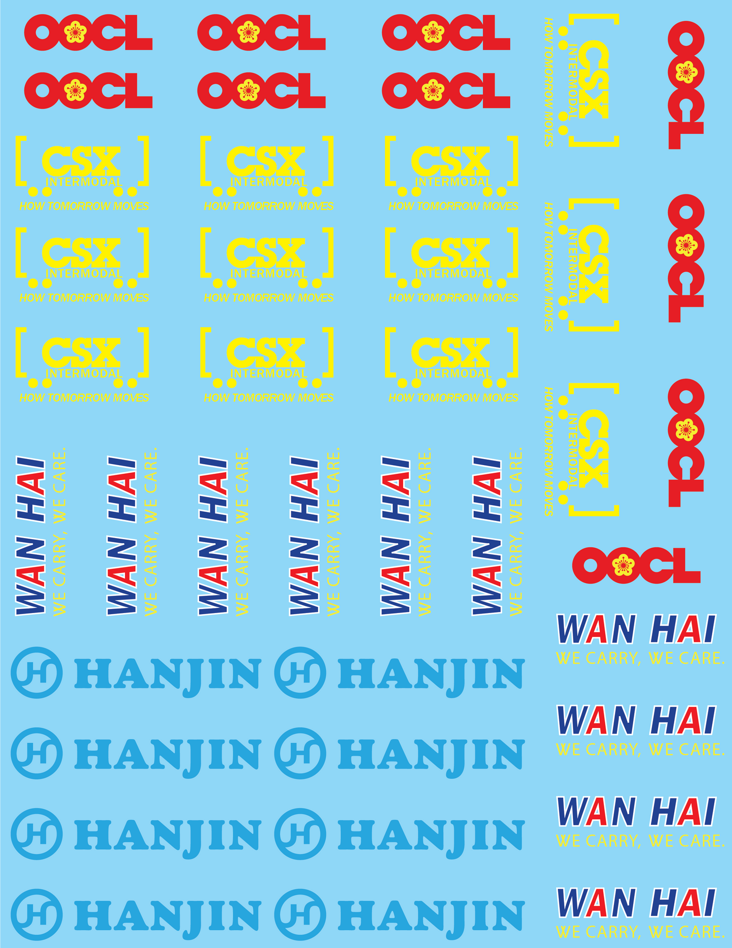 Shipping Container Company Logos (Multiple Options), 20mm