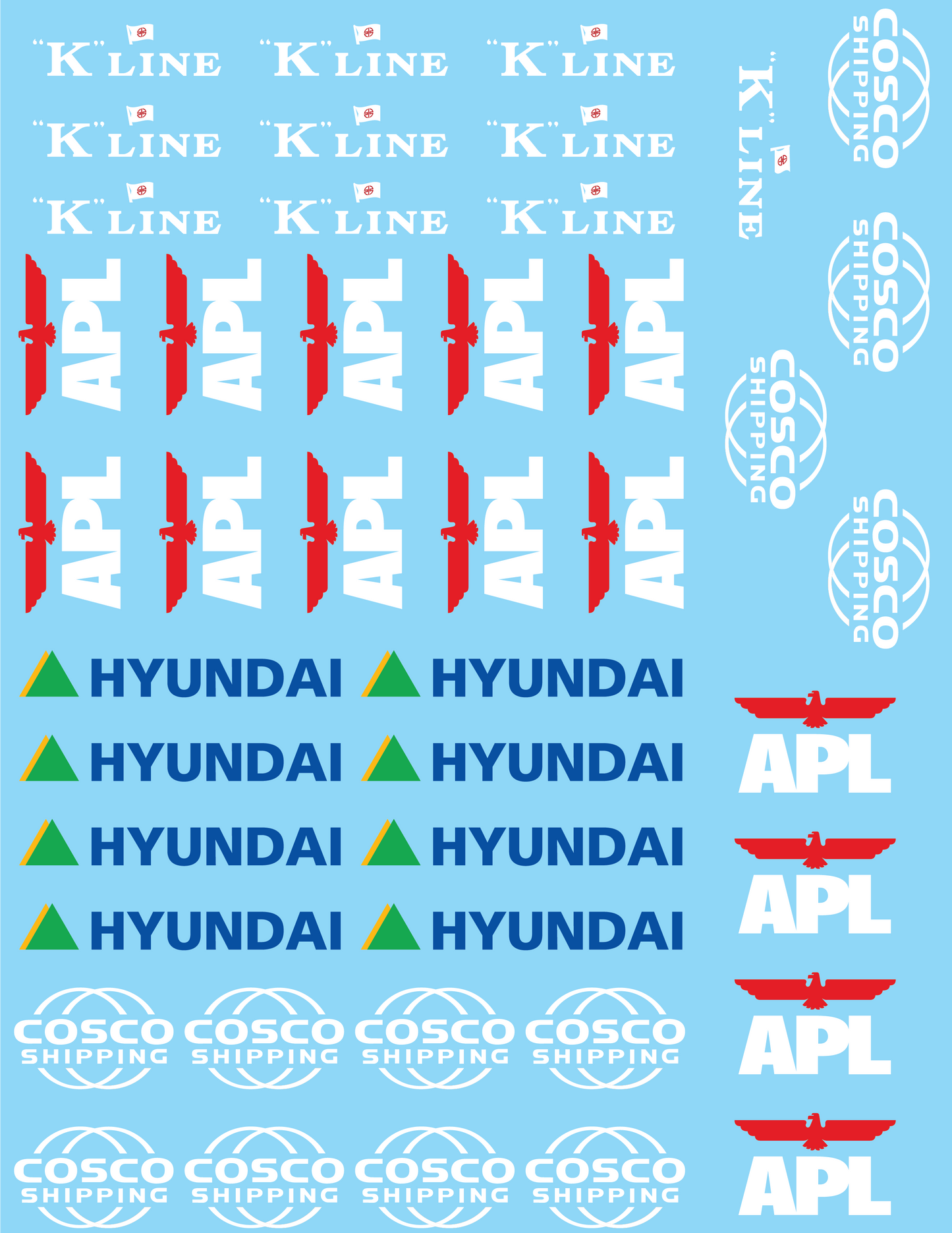 Shipping Container Company Logos (Multiple Options), 20mm