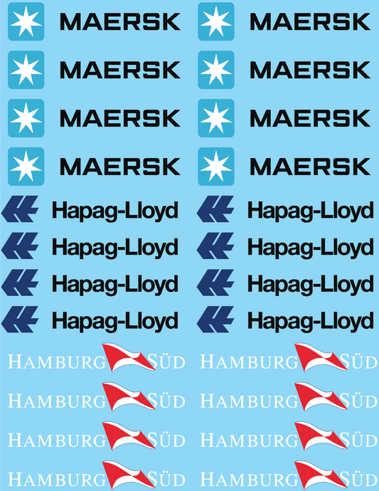 Shipping Container Company Logos (Multiple Options), 28mm