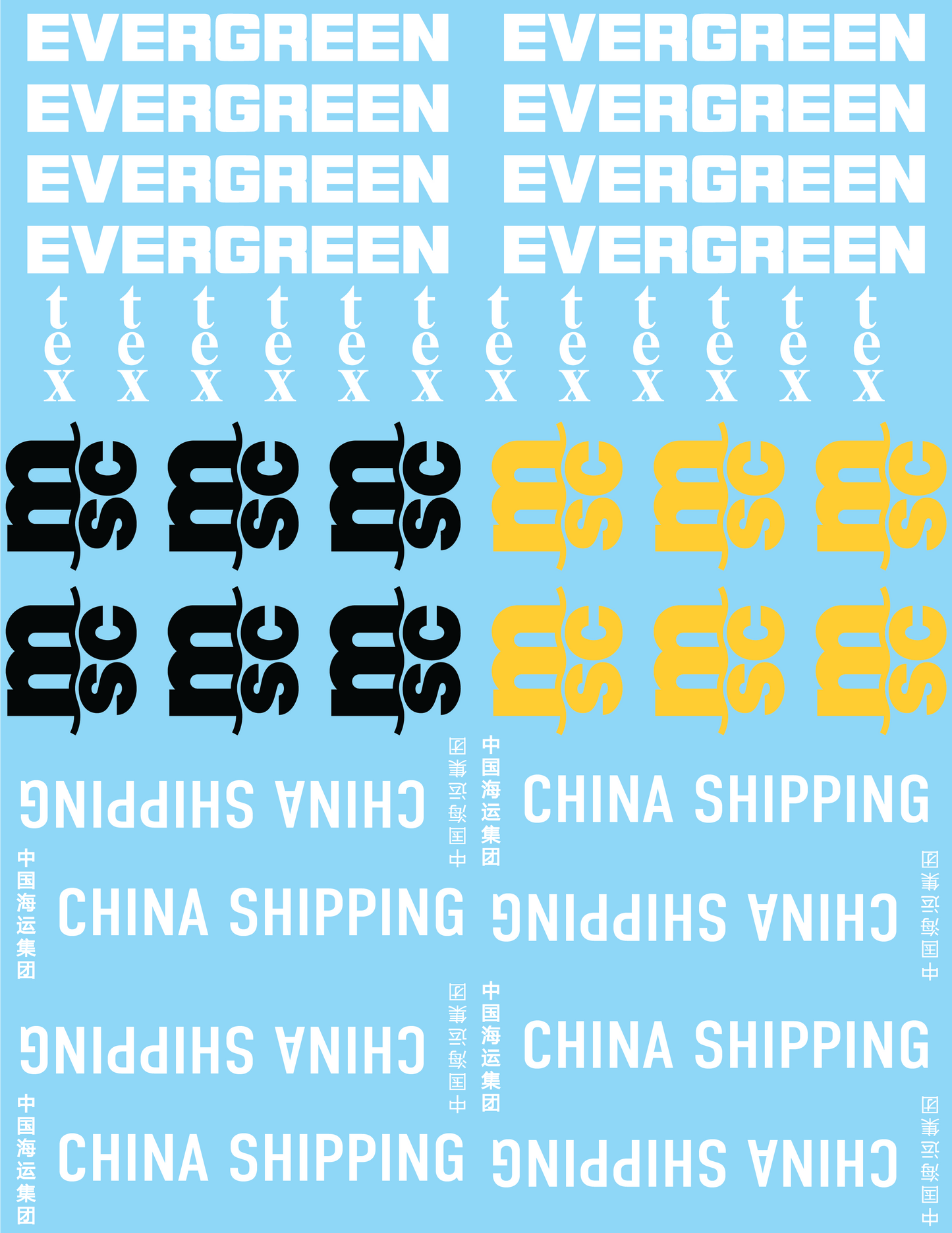 Shipping Container Company Logos (Multiple Options), 28mm