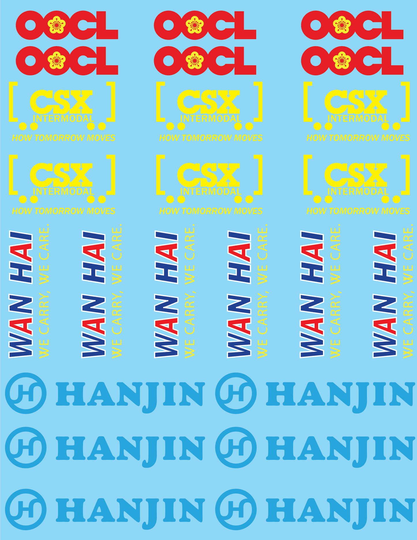 Shipping Container Company Logos (Multiple Options), 28mm