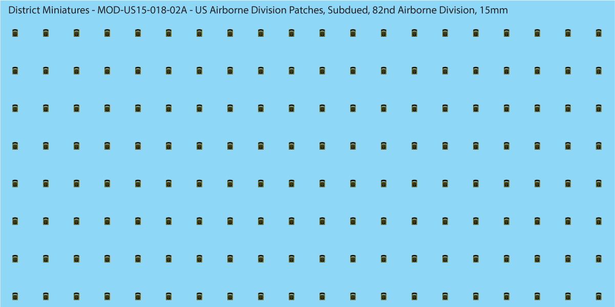 Modern US - US Airborne Division Patches, Subdued (Multiple Options), 15mm Decals