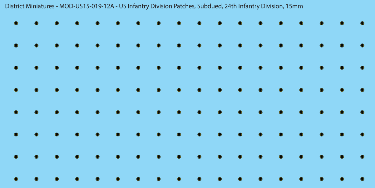Modern US - US Infantry Division Patches, Subdued (Multiple Options), 15mm Decals