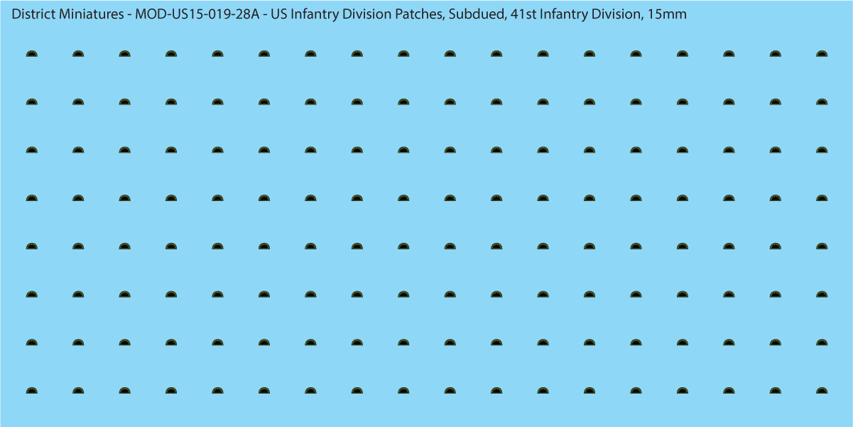 Modern US - US Infantry Division Patches, Subdued (Multiple Options), 15mm Decals